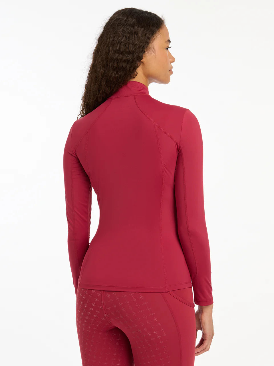 LeMieux Base Layer Ember: Women's Equestrian Riding Shirt, Quarter Zip, UV50+ Protection