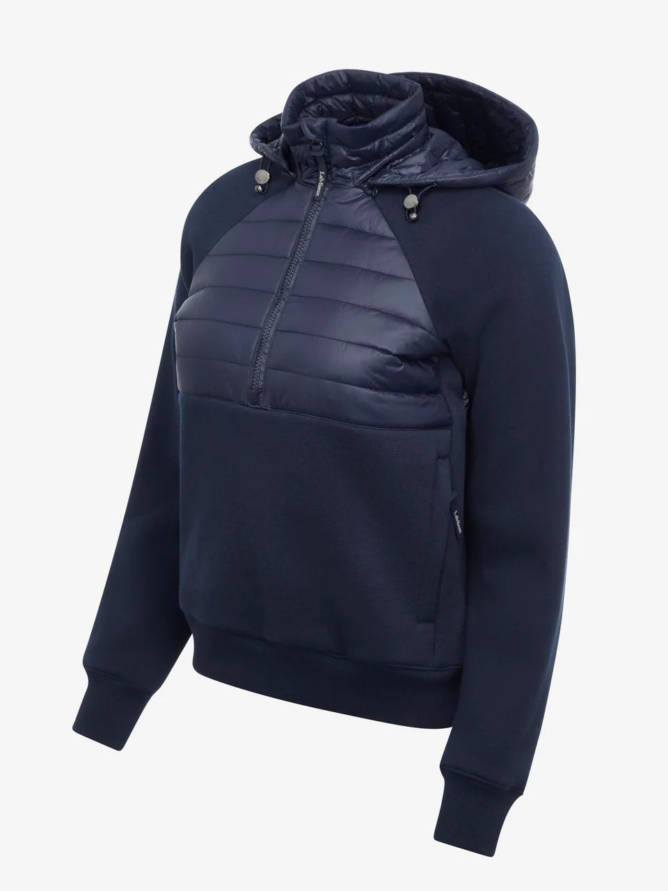 LeMieux Harley Hybrid Hoodie Navy - Women's Half Zip Hoodie with Detachable Hood | Equiflair