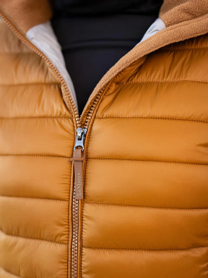 LeMieux Tilly Hooded Puffer Jacket - Ginger. Warm, stylish outerwear for equestrian and outdoor activities. #LeMieux #PufferJacket