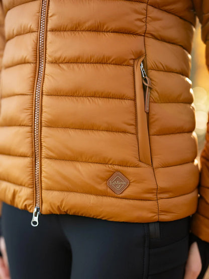 LeMieux Tilly Ginger Hooded Puffer Jacket - Equestrian Style, Lightweight & Water Resistant