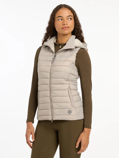 LeMieux Tilly Hooded Puffer Gilet Ash - Women's Equestrian Vest