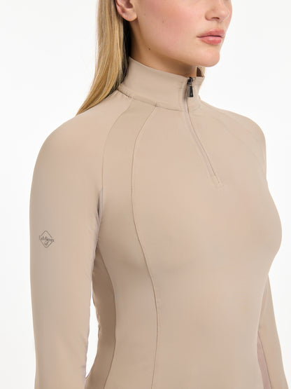 LeMieux Halle Almond Lightweight Riding Base Layer - Women's UV Cooling Top