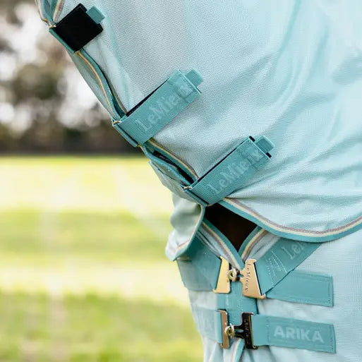 LeMieux Arika Armour-Tek Fly Rug Aqua: Lightweight, UV Protection, Breathable Horse Fly Sheet - Equiflair
