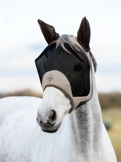 LeMieux Kudos AeroGuard Half Fly Mask Pecan