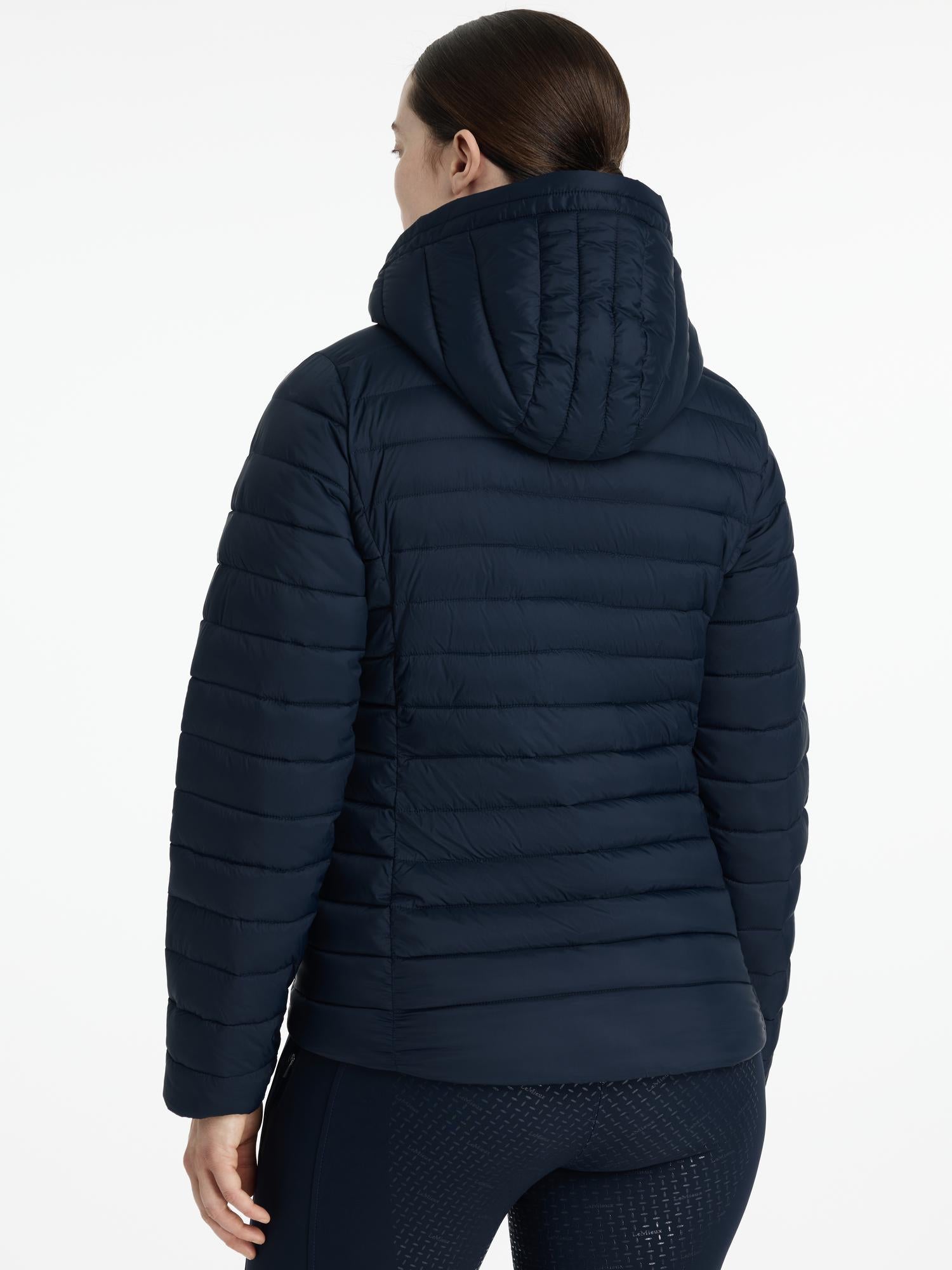 LeMieux Rose Hooded Puffer Jacket Navy