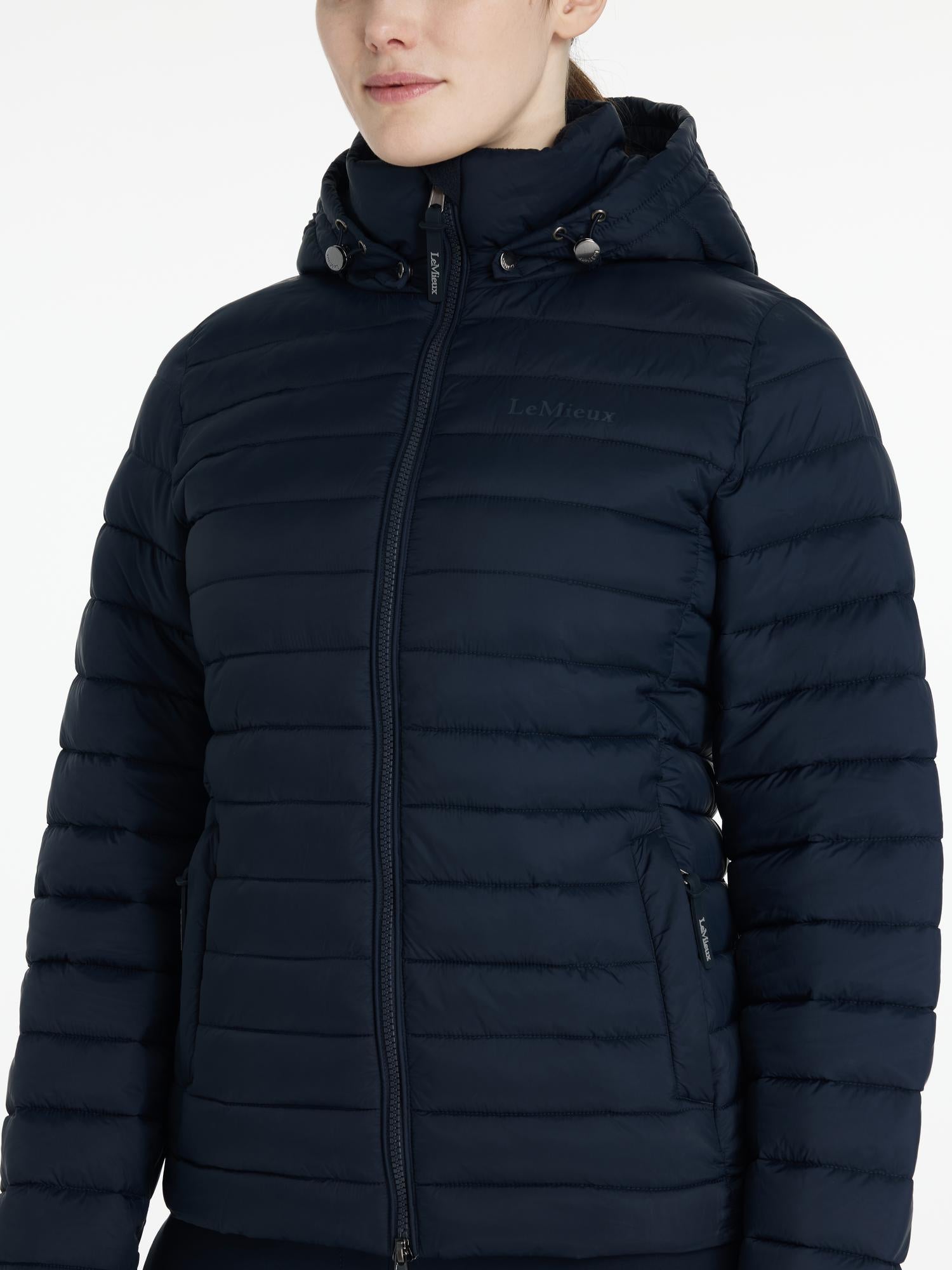 LeMieux Rose Hooded Puffer Jacket Navy