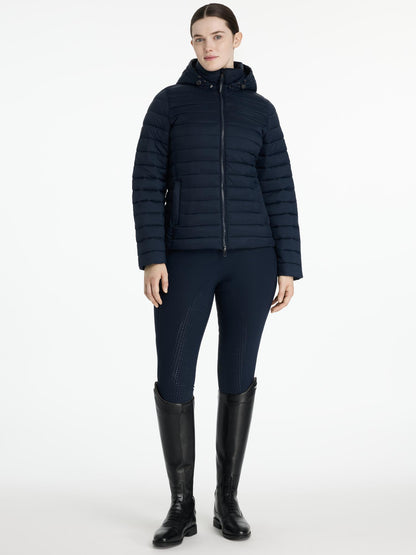 LeMieux Rose Hooded Puffer Jacket Navy