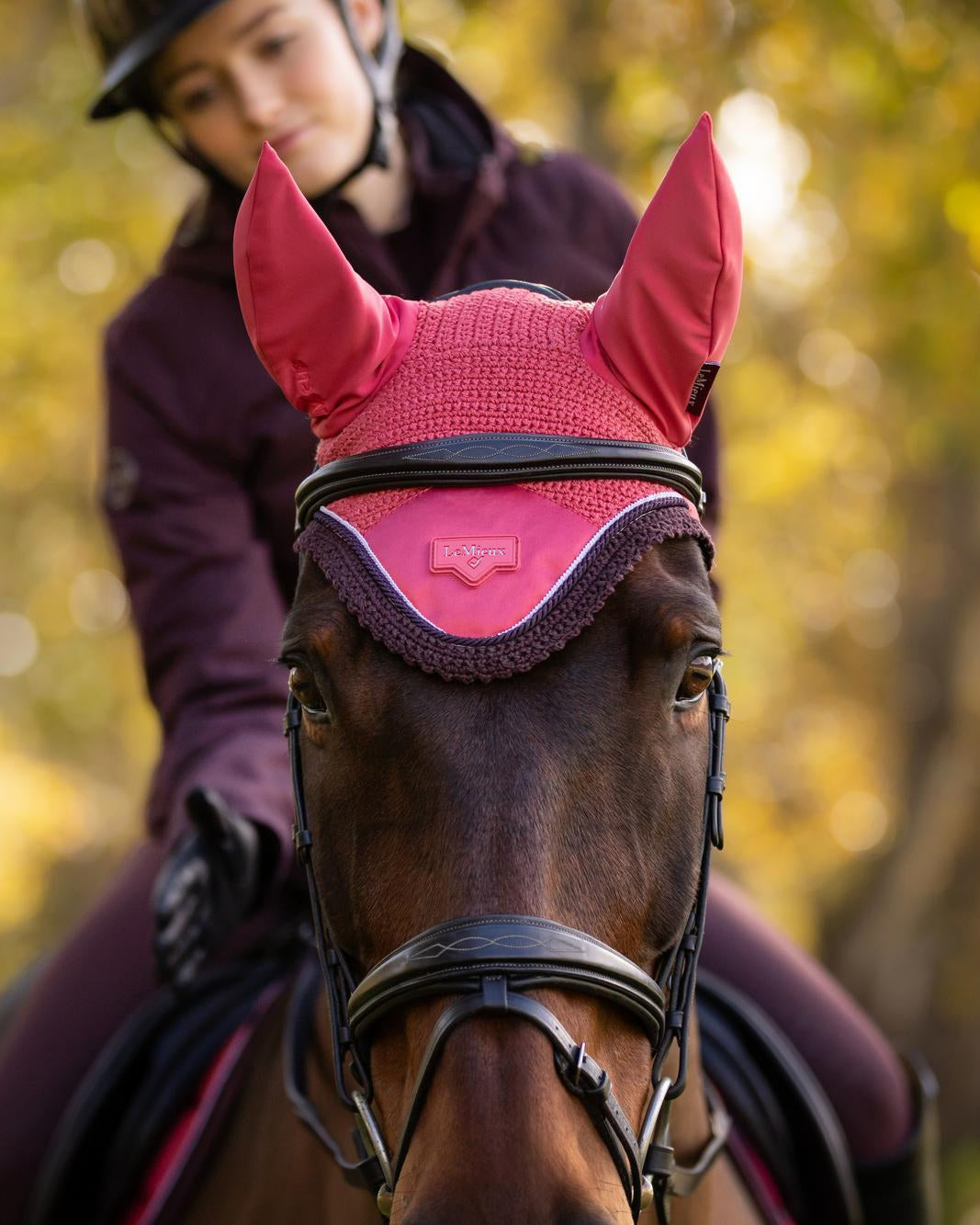 LeMieux Loire Fly Hood Cranberry