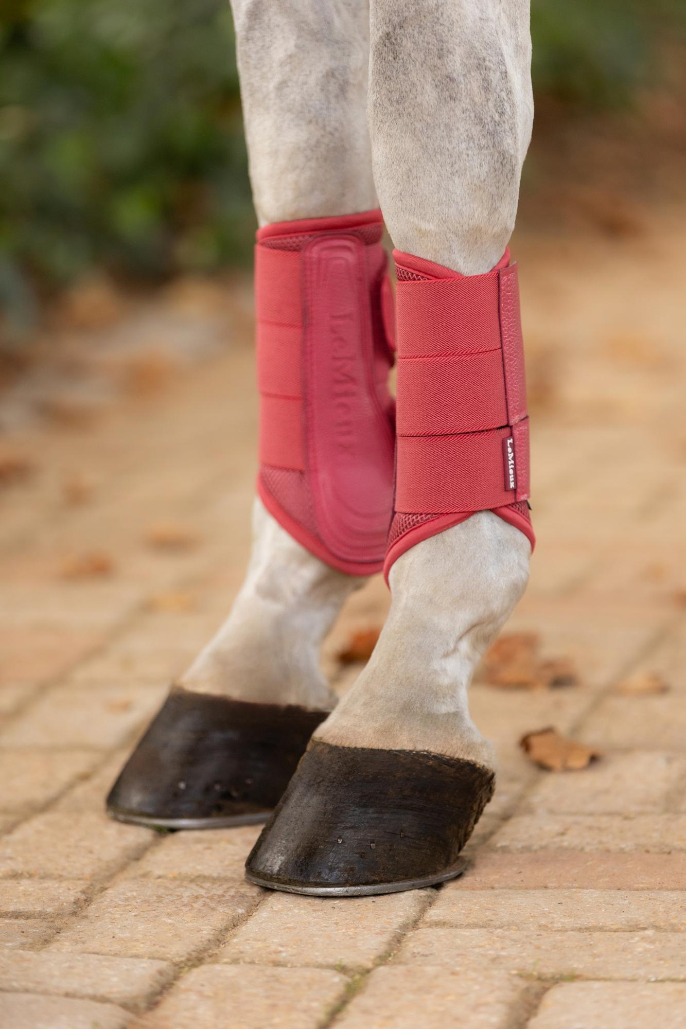 LeMieux Arika Mesh Brushing Boots Cranberry
