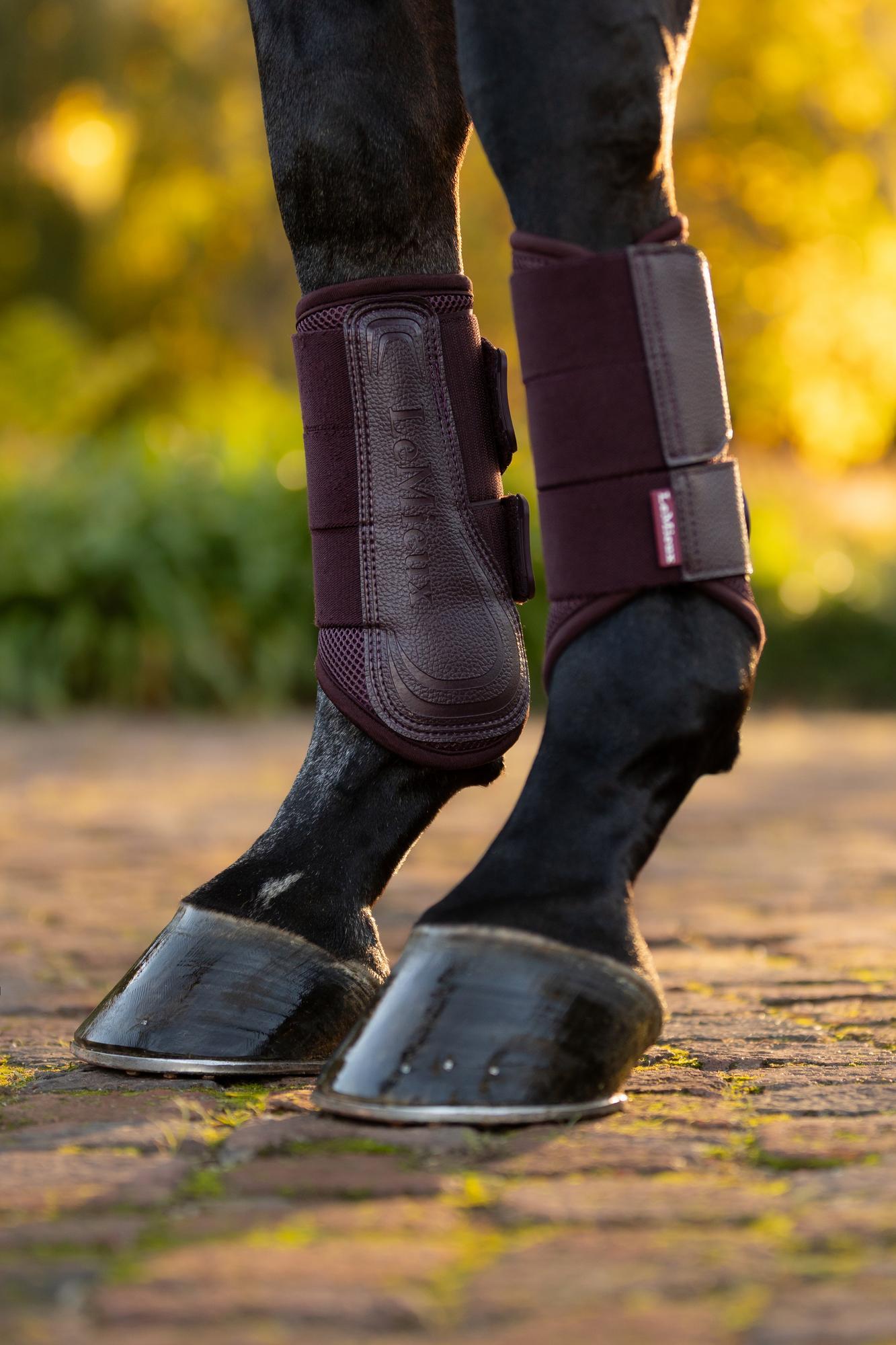 LeMieux Arika Mesh Brushing Boots Damson