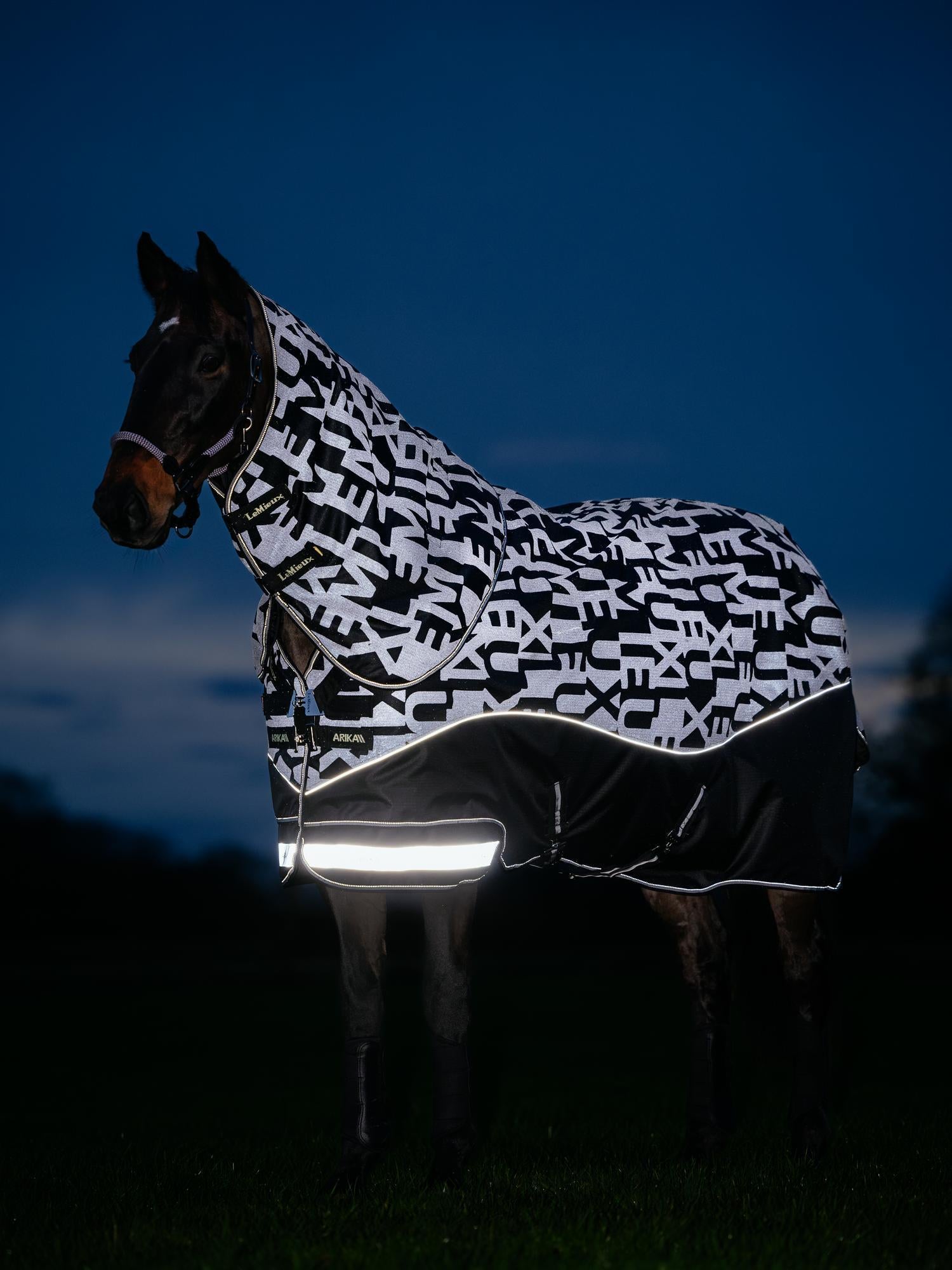 LeMieux Arika Reflective 0g Turnout Rug Black