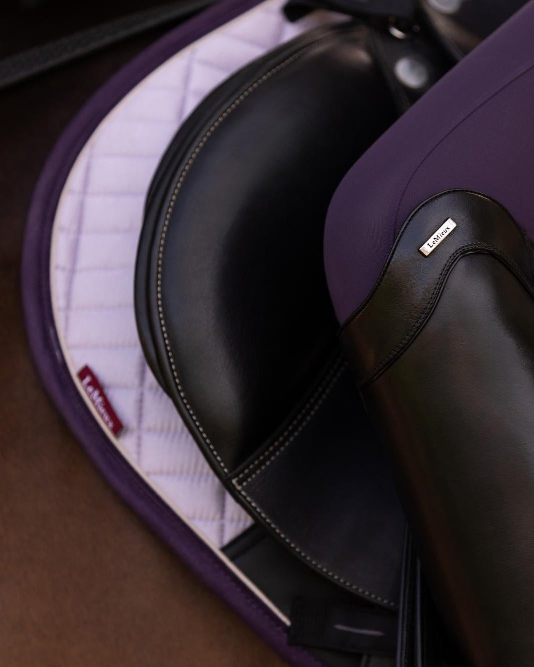 LeMieux Suede Close Contact Square Lilac