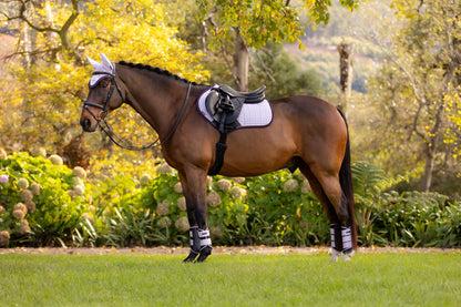 LEMIEUX Suede Close Contact Square Lilac Saddle Pad for Horses | Equestrian Jumping Pad