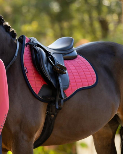LEMIEUX SUEDE GP SQUARE CRANBERRY Saddle Pad - Horse Riding Equipment | Equestrian Tack