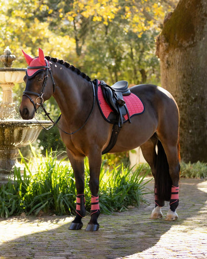 Lemieux Suede GP Square Cranberry Saddle Pad for Horse by Equiflair