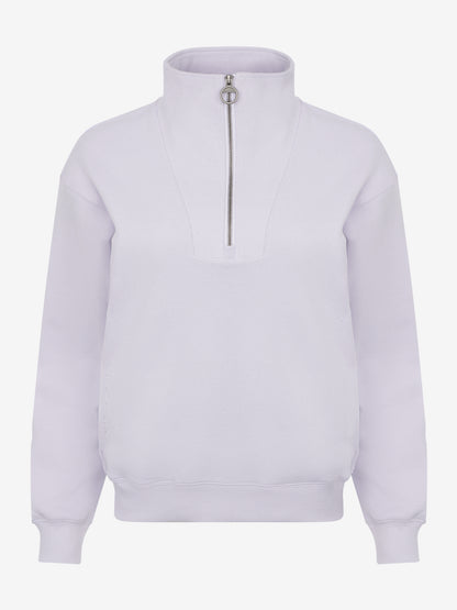 LeMieux Keira Quarter Zip Sweatshirt in Lilac - Women's Fashion