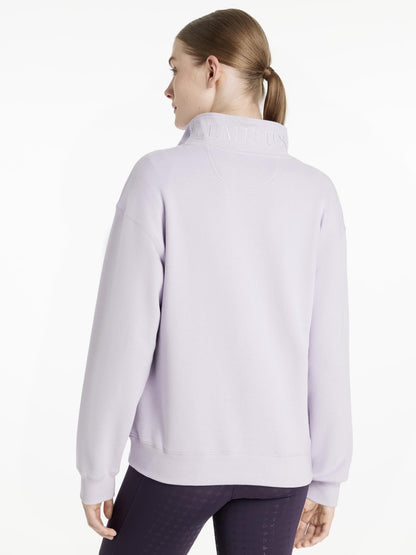 LeMieux Keira Quarter Zip Sweatshirt in Lilac - Relaxed Fit Pullover
