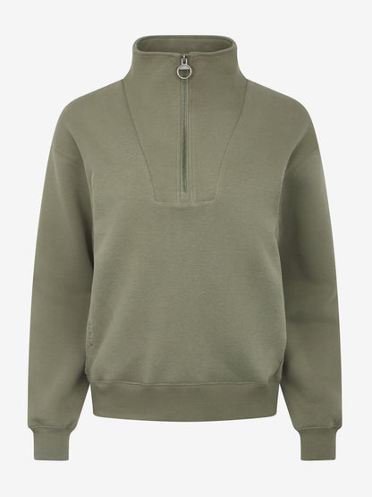 LEMIEUX KEIRA Quarter Zip Sweatshirt - Rosemary Color, Women's Casual Pullover, Quarter Zip Fleece Sweatshirt