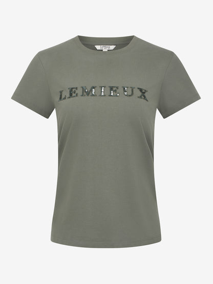 LEMIEUX CLASSIQUE SPARKLE T-SHIRT in ROSEMARY - Super-soft, stylish riding tee with anti-odour tech. Perfect for equestrian style!