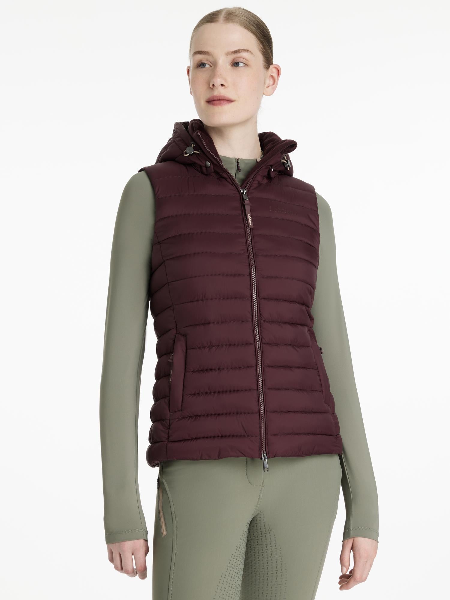 LEMIEUX ROSE HOODED PUFFER GILET DAMSON - Women's Water Resistant Vest
