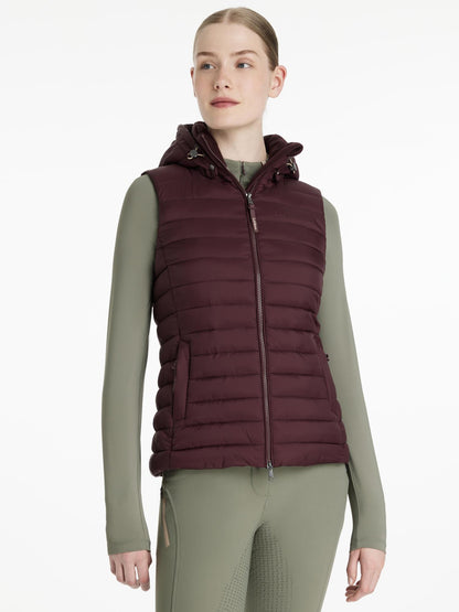 LEMIEUX ROSE HOODED PUFFER GILET DAMSON - Women's Water Resistant Vest