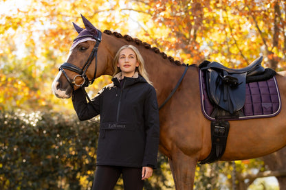 LeMieux Phoebe Waterproof Anorak in Black with Horse: Stylish Horse Riding Apparel