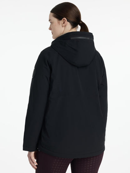 LEMIEUX PHOEBE Black Waterproof Anorak | Half-Zip Women's Jacket from Equiflair