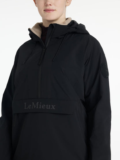 Lemieux Phoebe Waterproof Anorak Black | Half Zip Women's Riding Jacket