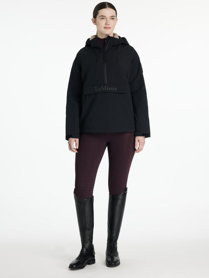 LEMIEUX Phoebe Waterproof Black Anorak Riding Jacket | Half-Zip Equestrian Coat