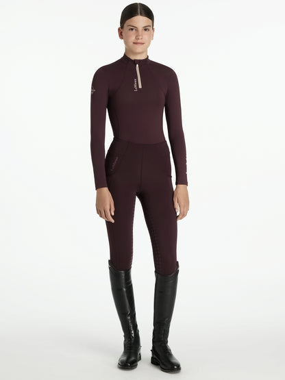 LEMIEUX Young Rider Classique Base Layer - Damson equestrian riding apparel.