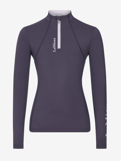 Lemieux Young Rider Classique Base Layer - Juniper - UV50+ Quarter Zip - Performance Apparel for Equestrian Athletes