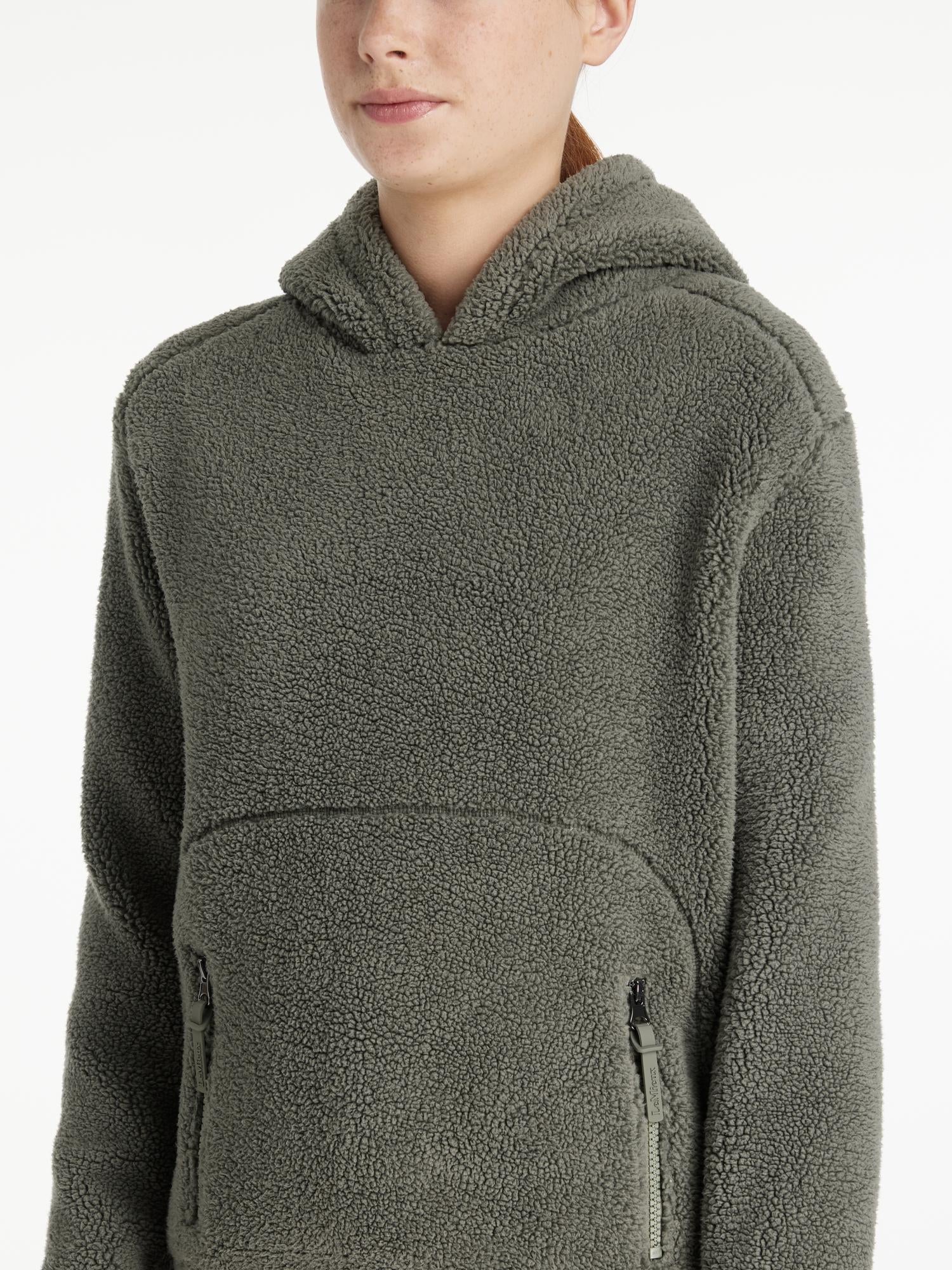 LEMIEUX YOUNG RIDER AVALON HOODIE in Rosemary: Cozy Sherpa Fleece with Kangaroo Pocket for Young Equestrians