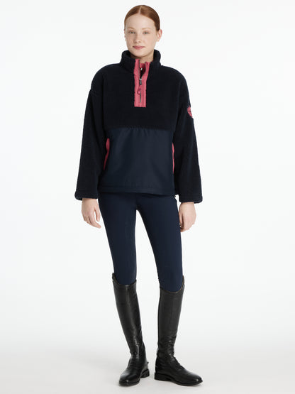LeMieux Young Rider Tammy Teddy Fleece - Navy - Equiflair: Cozy Fleece Pullover for Horse Riding