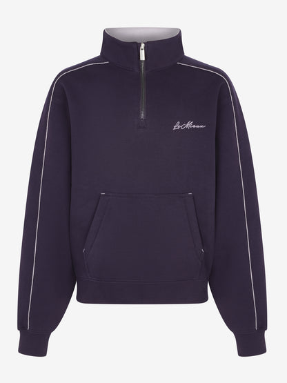 LeMieux Young Rider Kate Quarter Zip Sweatshirt Juniper/Lilac - Youth Equestrian Clothing