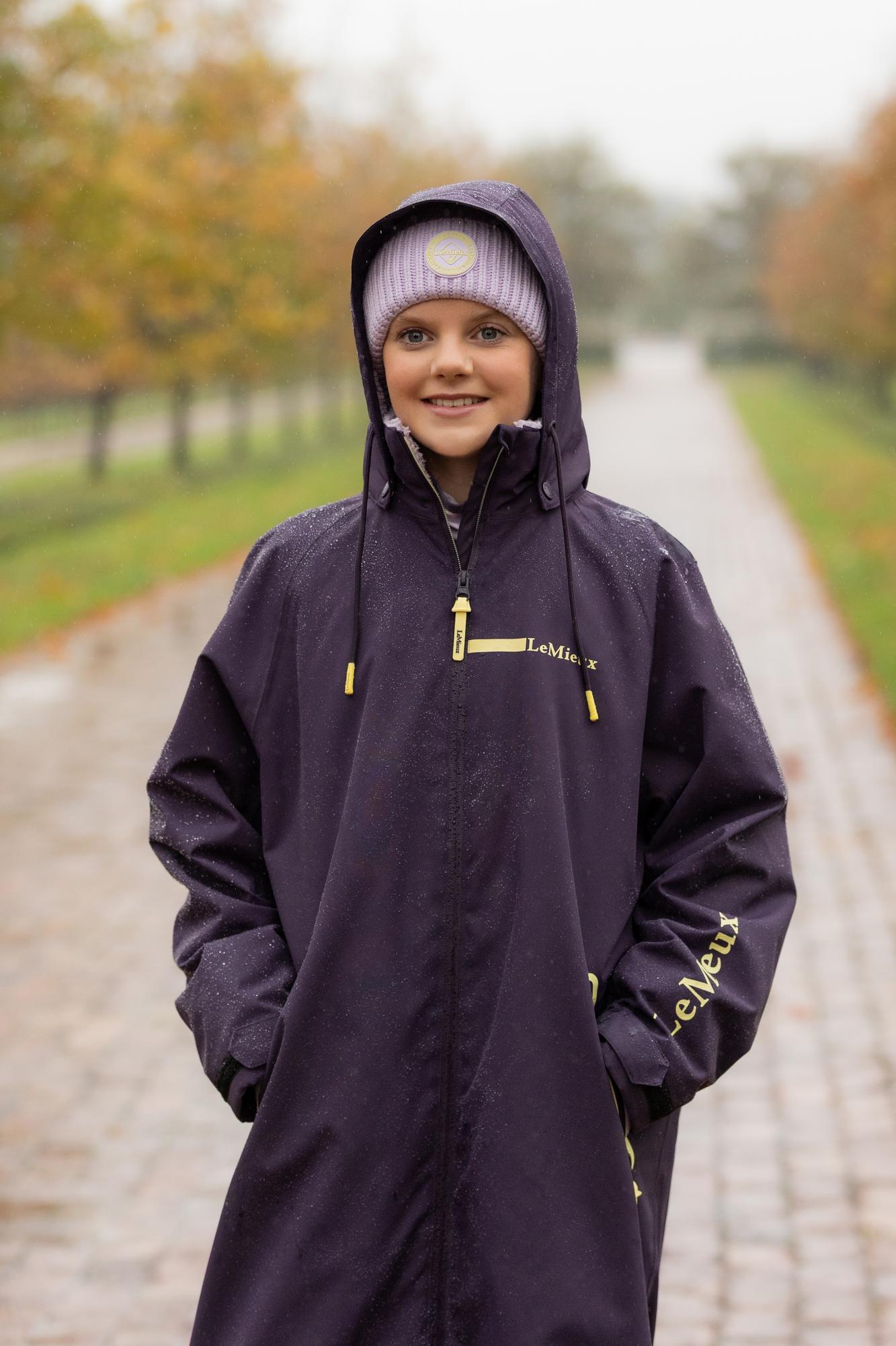 LEMIEUX Hydroshield Robe Juniper: Young Girl in Waterproof Riding Coat from Equiflair, Equestrian Apparel