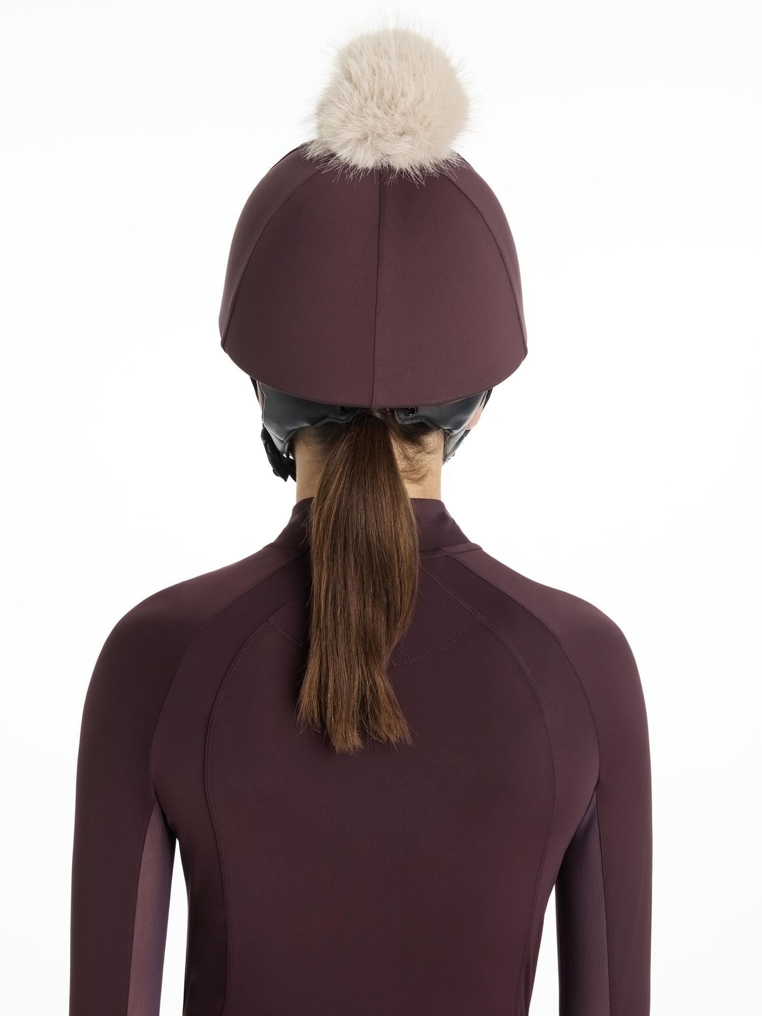 LeMieux Classique Pom Hat Silk Damson