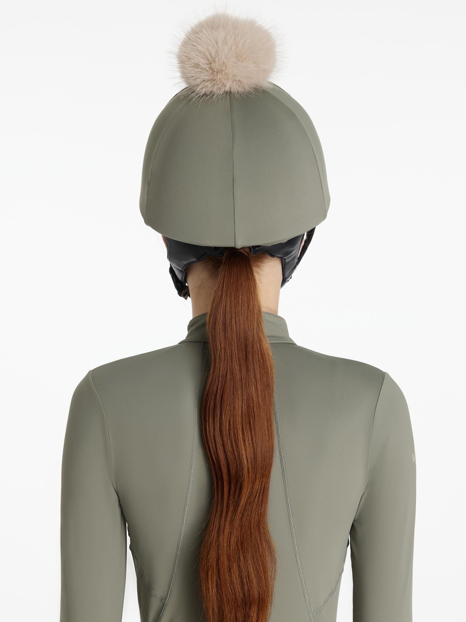 LeMieux Classique Pom Hat Silk Rosemary