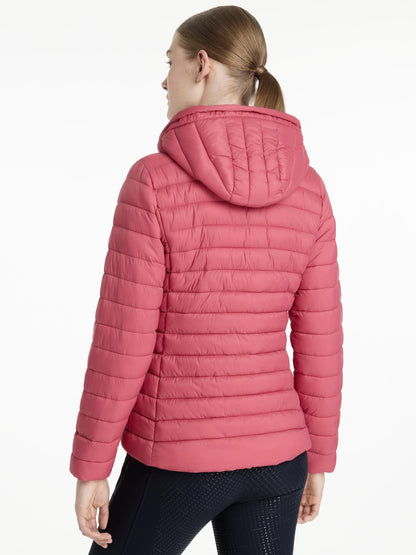 LeMieux Rose Hooded Puffer Jacket Cranberry