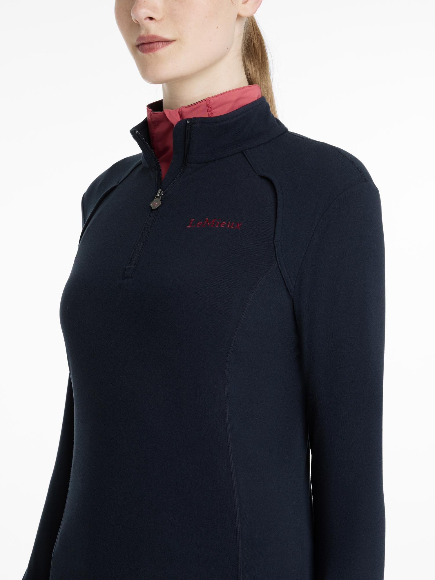 LeMieux Frances Quarter Zip Fleece Navy Top for Women | Equiflair Equestrian Apparel