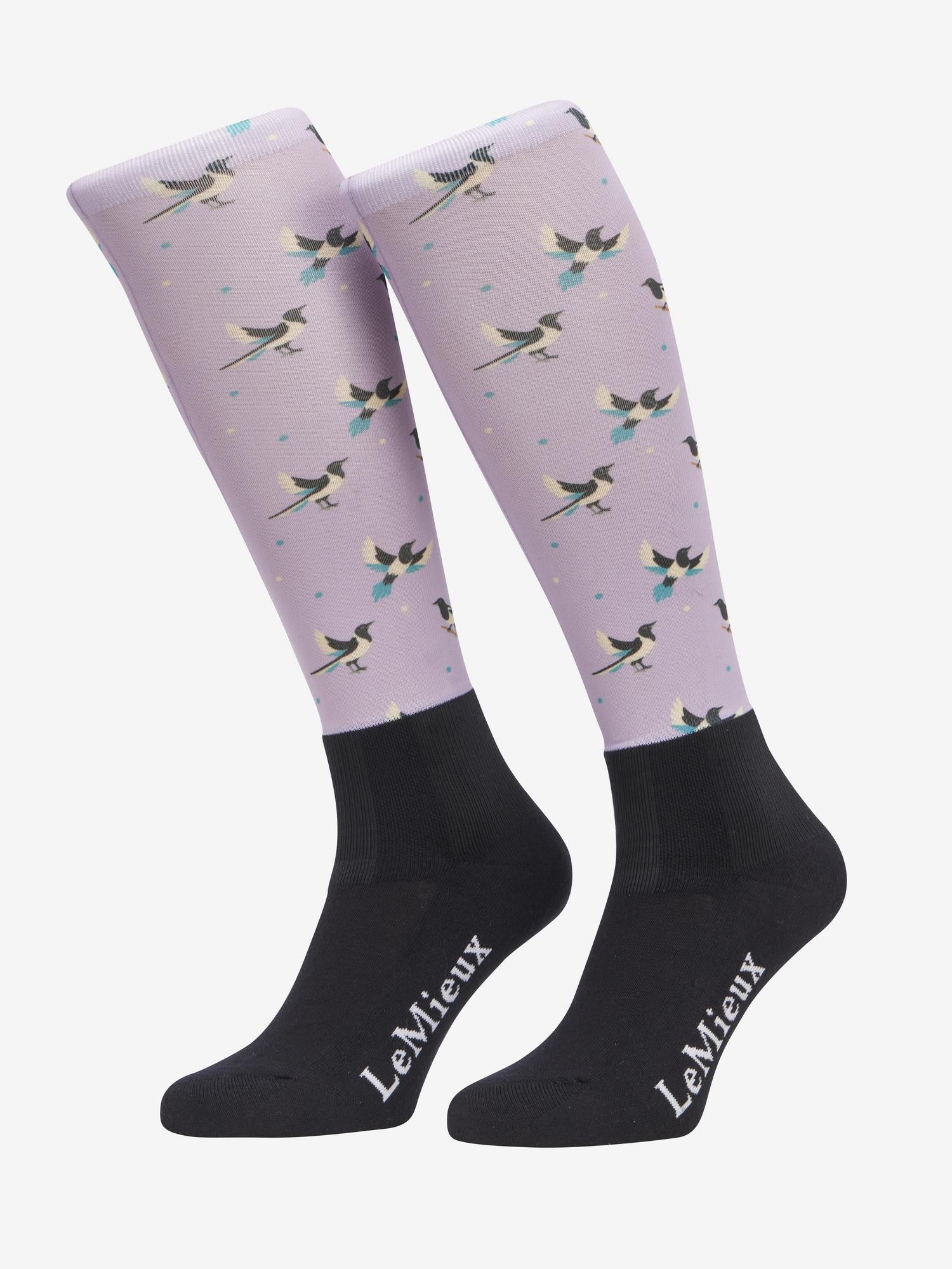 LeMieux Footsie Socks Lucky Magpie Lilac