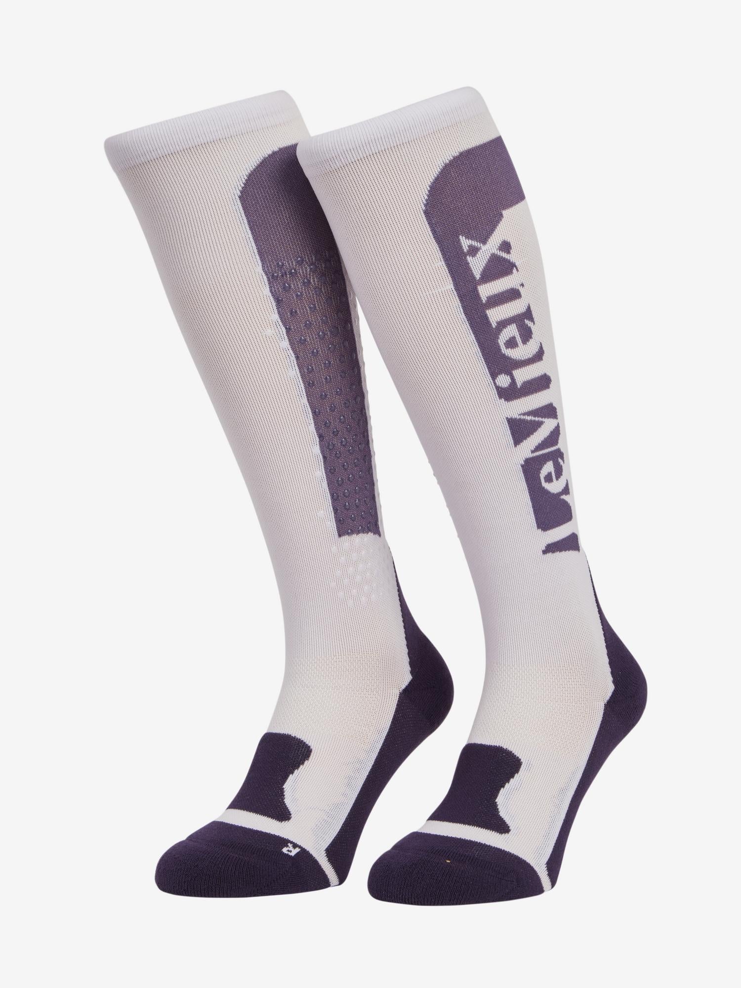 Lemieux Silicone Riding Socks Lilac: Equestrian Performance Socks with Grip & Comfort