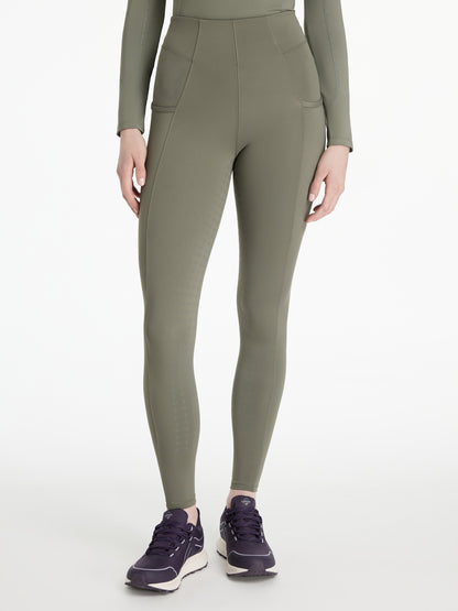LeMieux Naomi Pull On Breeches - Equestrian Riding Leggings for Women, Rosemary Color - Comfort & Style