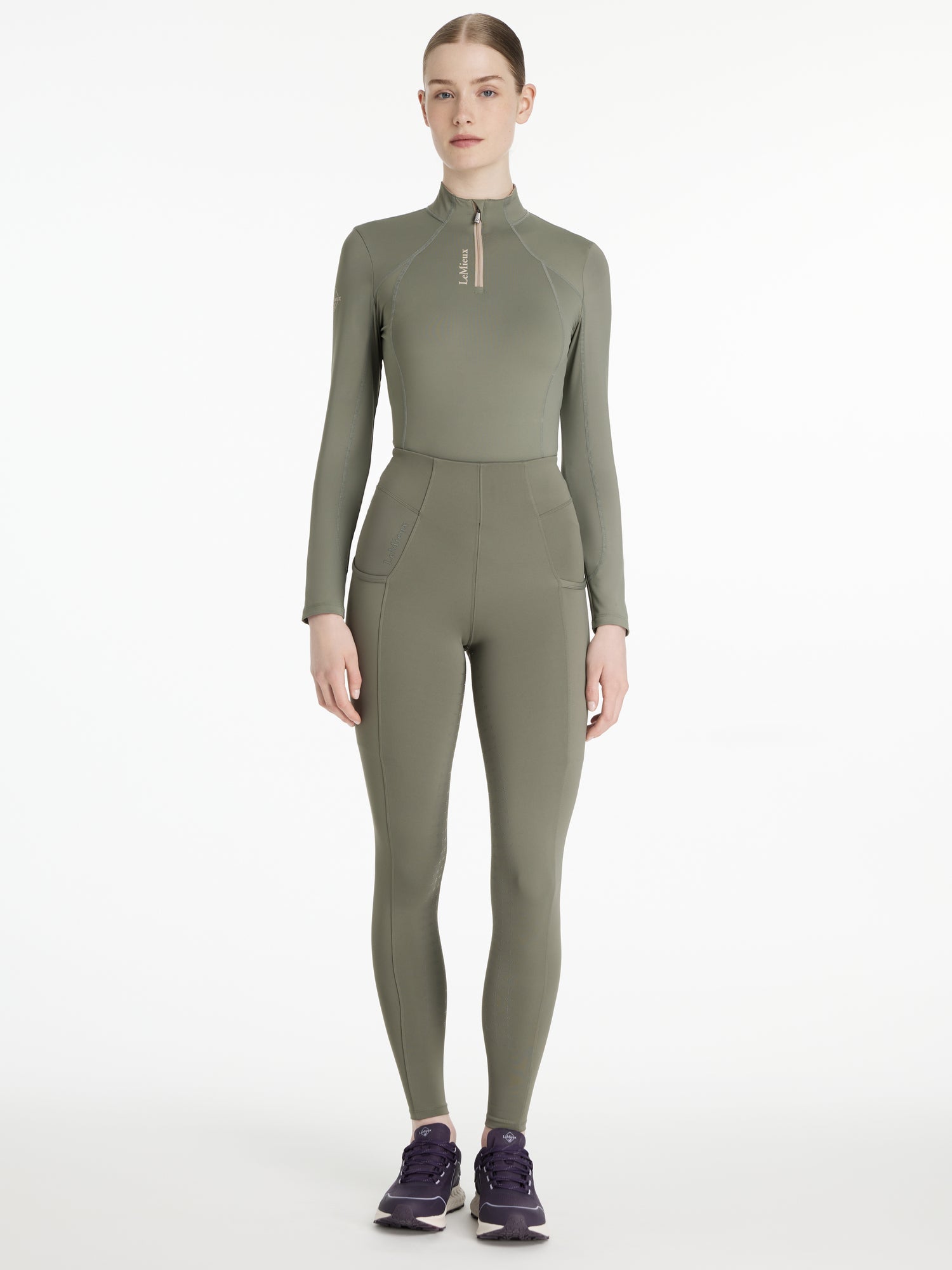 LeMieux Naomi Rosemary Breeches: Equestrian Apparel, Riding Tights, Comfortable & Stylish, Full Silicone Seat