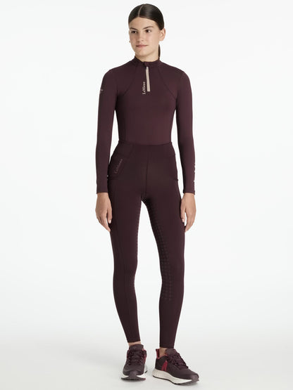 LEMIEUX Young Rider Orla Pull Ons - Damson Equestrian Riding Leggings