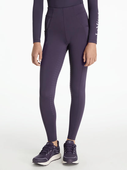LEMIEUX Young Rider Orla Pull Ons Juniper Leggings: Sweat-Wicking, Grip Seat Riding Tights