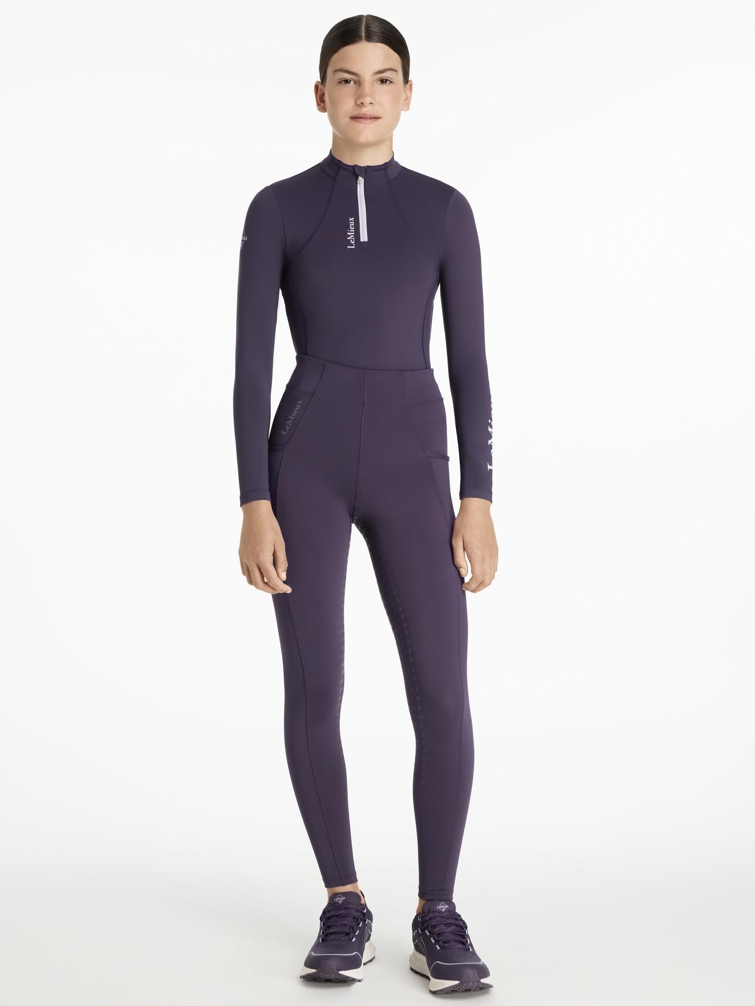 LEMIEUX Young Rider Orla Pull Ons in Juniper: Riding Leggings for Kids