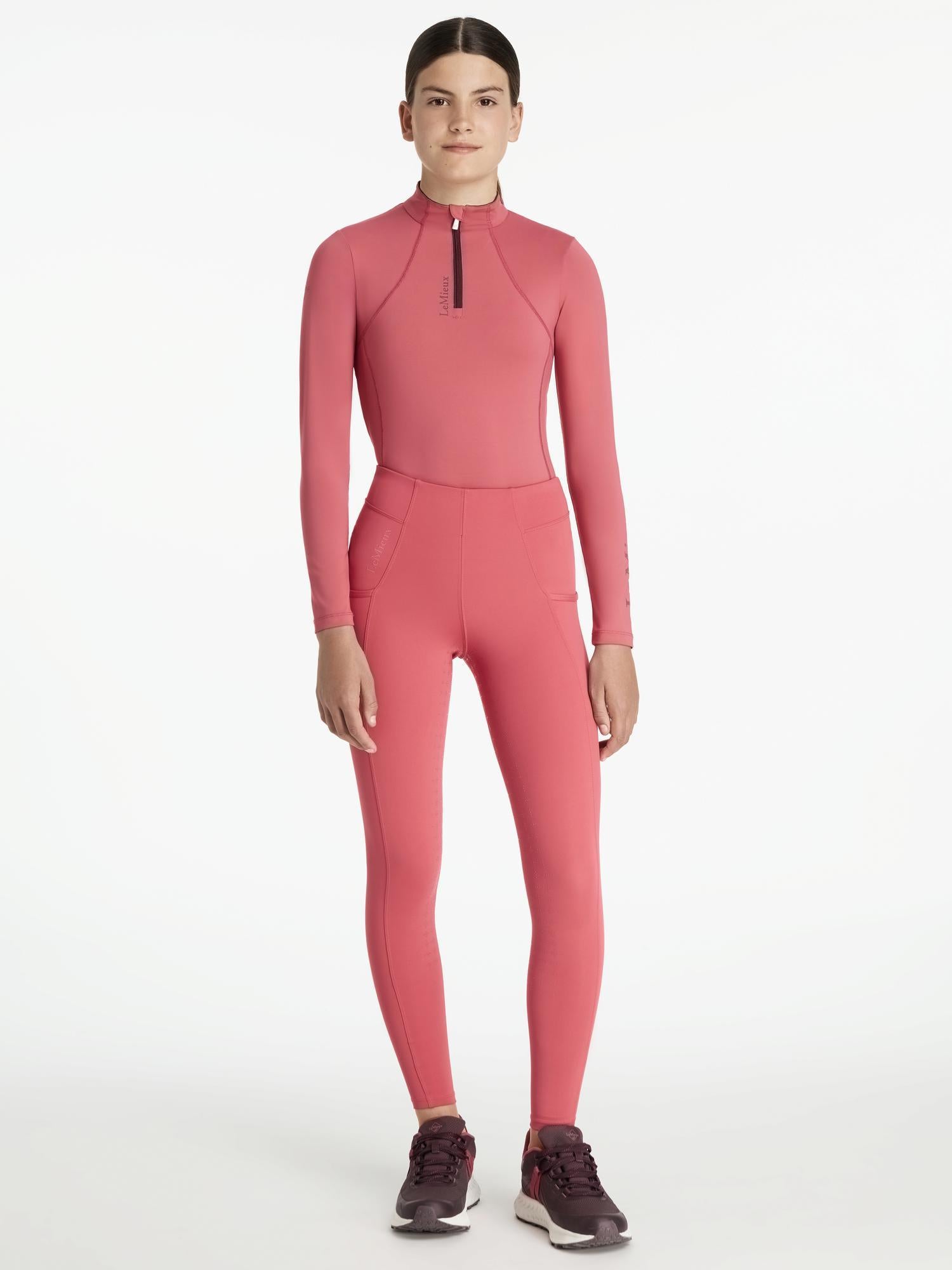 LE MIEUX Young Rider Orla Pull Ons - Cranberry Equestrian Leggings