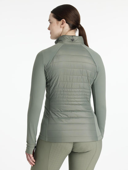 LeMieux Juliette Jacket Rosemary - Equestrian Womenswear with Quilted Baffle Design & Soft Jersey Sleeves