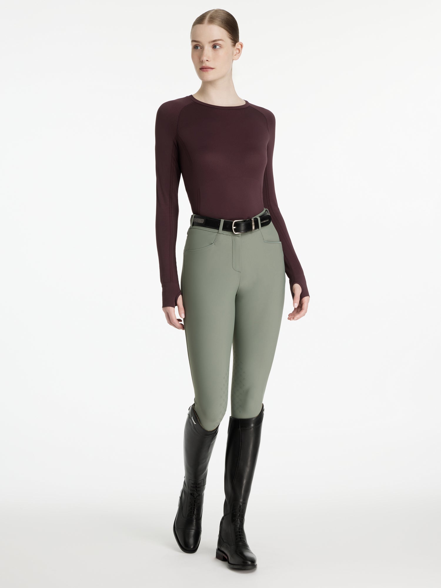 LeMieux Britney Seamless Long Sleeve Top Damson