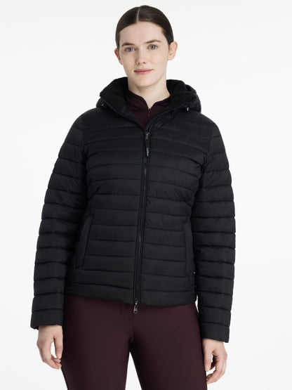 LeMieux Rose Hooded Puffer Jacket Black